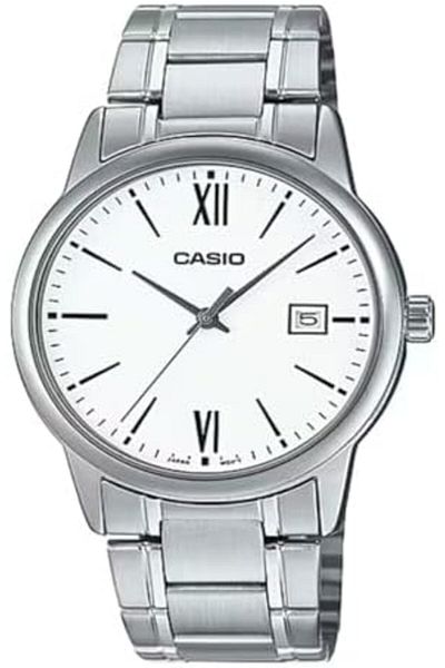 Casio Casio Analog Watch with Black Dial and Stainless Steel Strap for Men - MTP-V002D-1BUDF