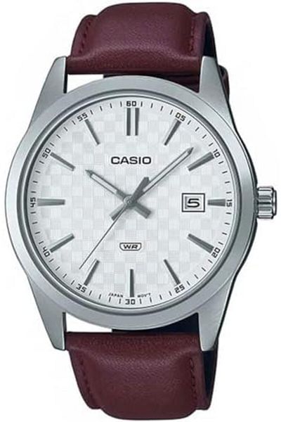 Casio Men's Analog Watch with Date Display and Leather Strap