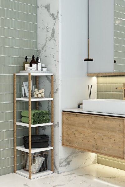 Jest Dekor Konsept ADEN 5 RAFLI BANYO RAFI BEYAZ