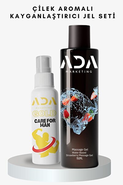 Ada Marketing Çilek Aromalı Kayganlaştırıcı Jel Ve Time Stop Sprey Seti