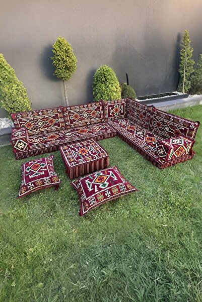 mdhomecarpet Şark Köşesi Minder Takımı | Yer , Sırt Minderi, Etnik Desen, Sal...