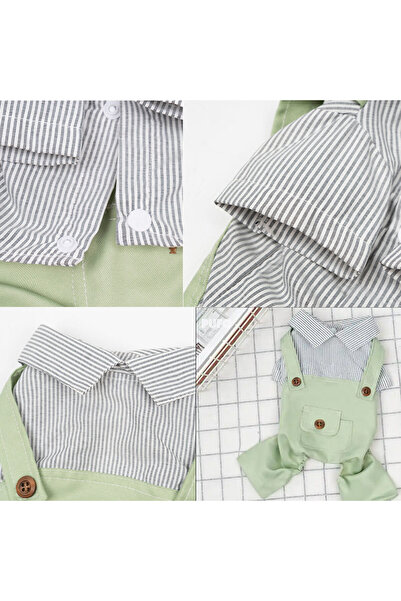 PUFO Salopetă pentru câini Doggye, verde/alb, M