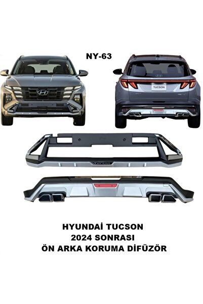 caraks hyundai tucson ön ve arka tampon koruma difüzör tucson 2024 sonrası sp...