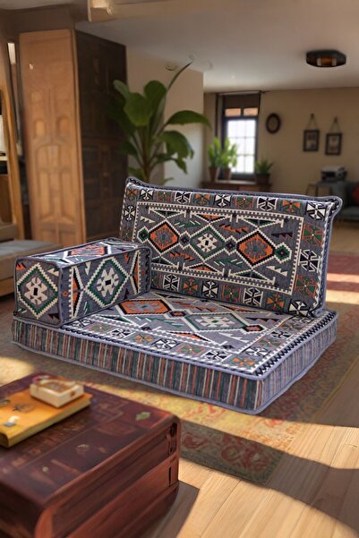 mdhomecarpet Şark Köşesi Minder Takımı | Yer , Sırt Minderi, Etnik Desen, Sal...