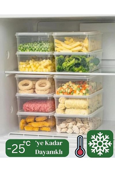 ALPY E TRADE 10 Pieces (2000 ml) |   Airtight, Freezer & Microwave Compatible Meat and Food Storage Container