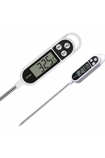 PUFO Digital food thermometer with rod, LCD display, 3 buttons, measurement range -50° C - +300° C