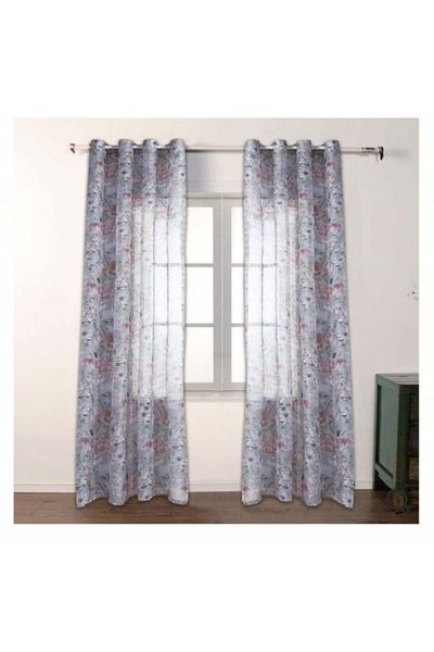 PUFO Cortina Pufo cu imprimeu floral, 140 x 260 cm