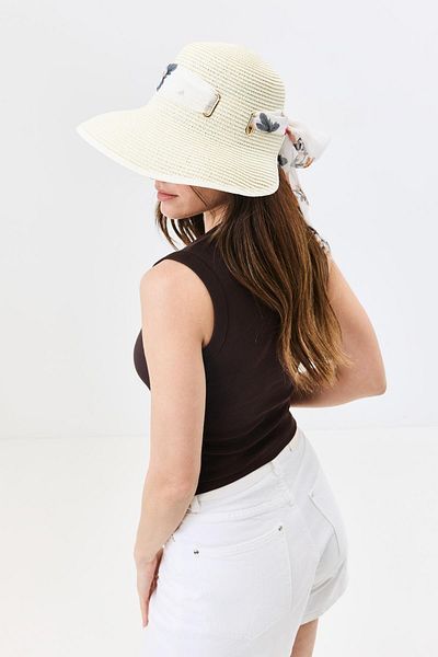C&City Visor Straw Beach Hat Y25730-29 Cream