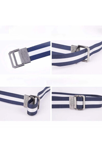 PUFO Marine belt for men 3.8 x 120 cm, blue