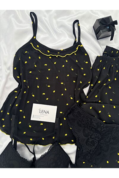 Lena Homewears Dámská sada pyžama se vzorovanou spodním prádlem