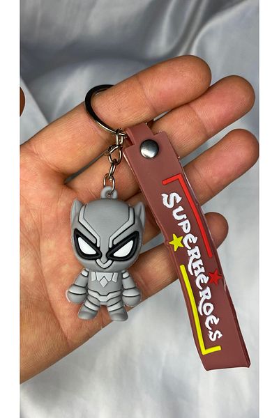 nss sky rock 3D Silicone Keychain Superhero Figure Keychain