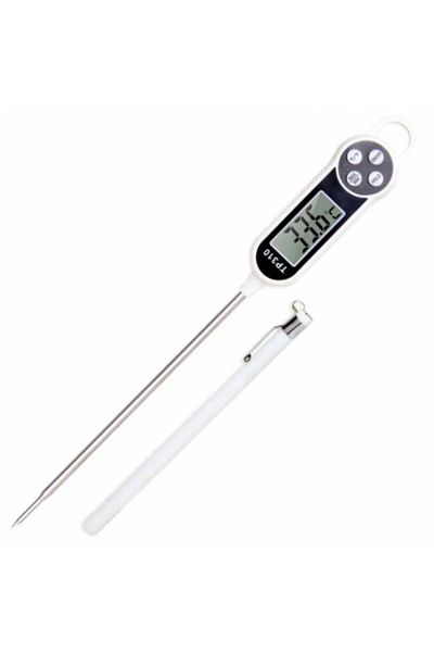 PUFO Digital food thermometer with rod, LCD display, 4 buttons, measurement range -50° C - +300° C