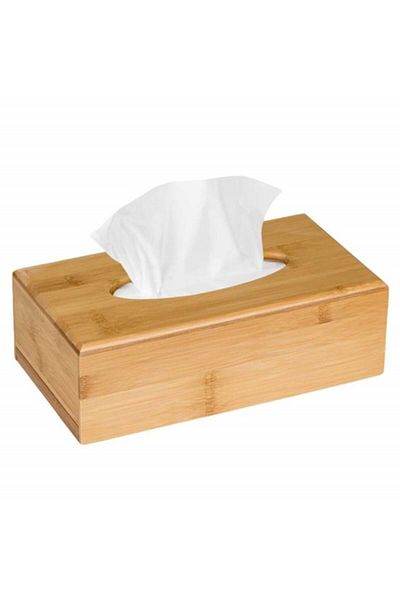 PUFO Bamboo Napkin Storage Box, 28 X 15 Cm, Brown