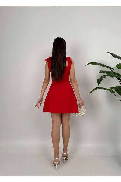 zoezoe Omuz kurdele detaylı mini düğün/davet/nişan/nikah/kına/mezuniyet elbisesi