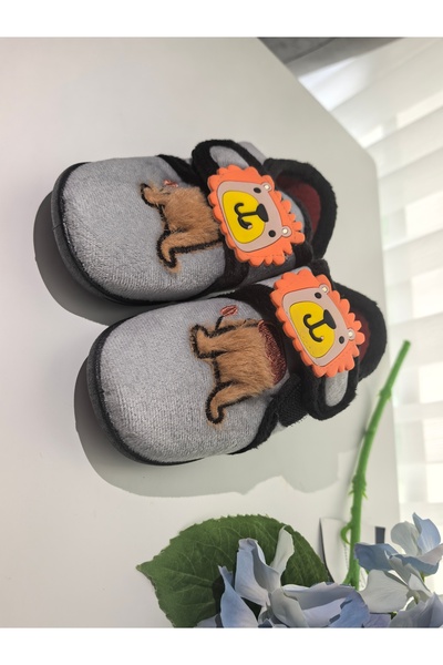 bozyaşam House Shoes for Boys with Lion Figure