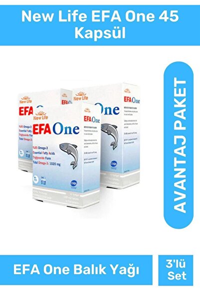 New Life Efa One Omega-3 45 Kapsül 3 Adet