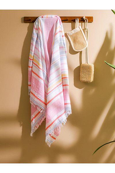 LC Waikiki Πετσέτα με μικτή γραμμή με σχέδιο 90x165 cm (S5)