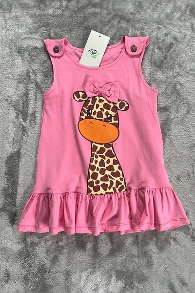 NEWKİDS Printed Ruffled Bow Girl's Dress