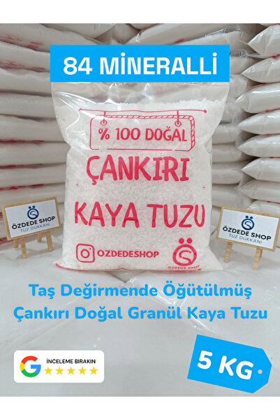Özdede Shop Çankırı Doğal Granül Kaya Tuzu 5 Kg  Tuz Değirmeni, Turşu ve Sala...
