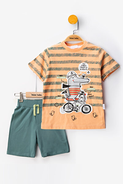 Bebek Vadisi Baby Boy Bottom Suit Boy's Summer Suit Baby Boy Shorts Suit Baby Boy's Double Suit