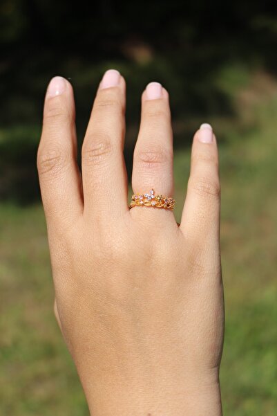 MODEL Ayarlanabilir Gold Taç Yüzük