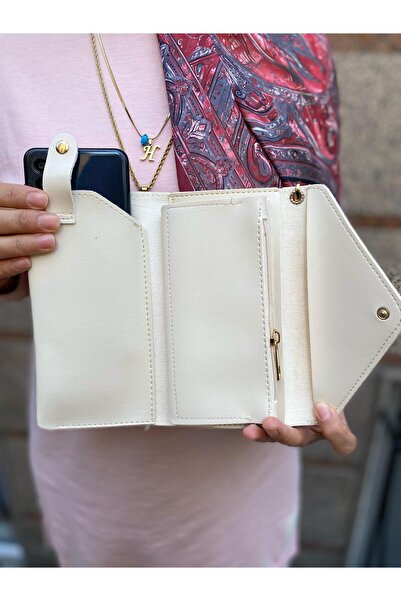 H&D COLLECTİON Wallet Hand Portfolio Bag with Ankle Strap, Coin Compartment, Phone Compartment