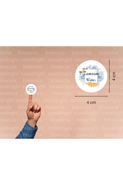 CASALINGHI ملصق دائري لعلامة هدية ماء زمزم الإنجليزية، هدية حصيرة زمزم للحج و...