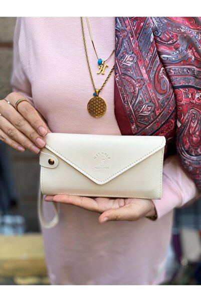 H&D COLLECTİON Wallet Hand Portfolio Bag with Ankle Strap, Coin Compartment, Phone Compartment