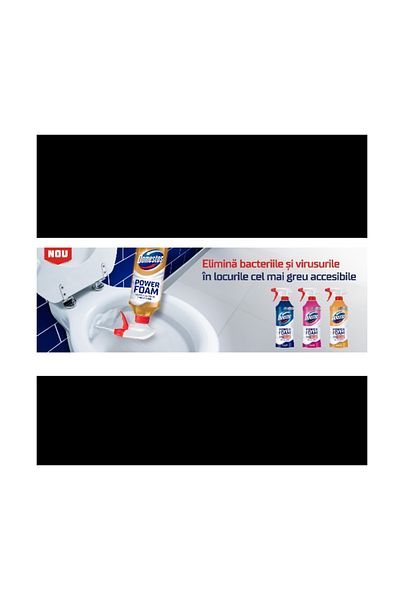 Domestos Spuma De Curatare Spray, Power Foam, Parfum De Lamaie, 435ml