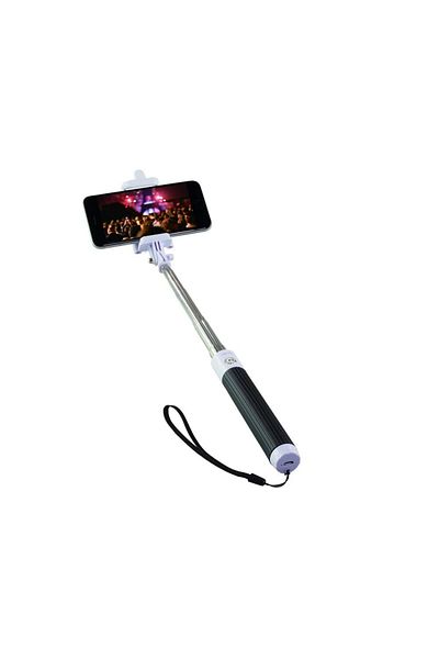 LogiLink Extendable Selfie Stick, 80 Cm, Bluetooth, Black