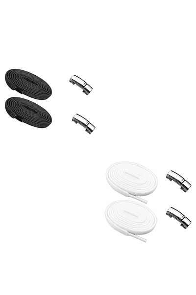 Mawrond Magnetic, Stainless Metal, Elastic, Practical Shoelaces (Magnets Are Stabilized by Extradition)