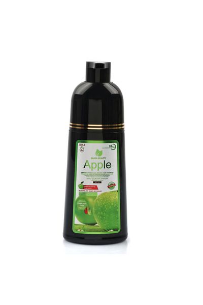 SAADA BAUTY Apple Dark Brown Ammonia-Free Hair Dye Shampoo with Green Apple Extract 400ml
