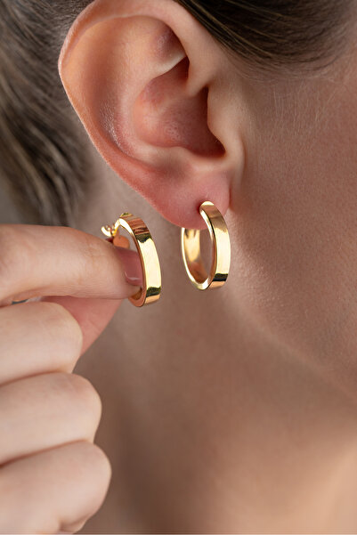 Silvano Jewelry 925 Ayar Gümüş Taşsız Halka Küpe