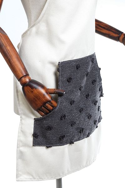 SWITA Premium Series Polka Dot Linen Kitchen Apron 54X70