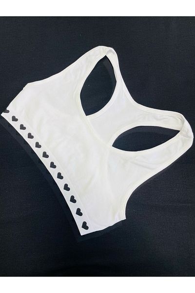 qopqoq Young Girl's Non-Padded Lycra Training Bra Half Tank Top