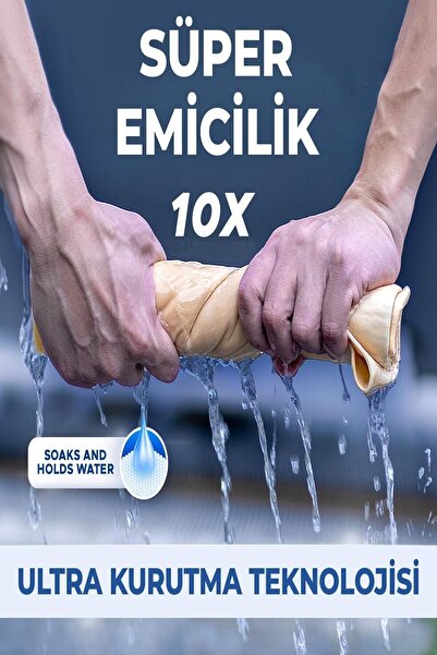 MICLO CLEANING Premium Ultra Kalın Oto Araç Kaporta, Cam Kurulama Güderi Bez | Çizmez, Leke Bırakmaz 50x60cm