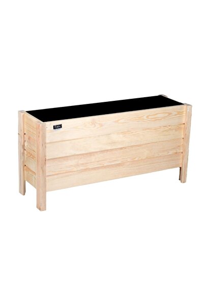 Faev Ahşap Dış Mekan Saksısı Dekoratif Saksı Büyük Boy Hazır Kurulu 100cm X 3...