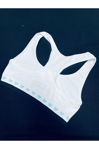 qopqoq Young Girl's Non-Padded Lycra Training Bra Half Tank Top