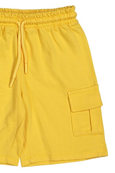 Divonette Κορίτσια Αγόρια 100% βαμβακερό σορτς μοντέλο κοντό σορτς με τσέπες σε κίτρινο, μπεζ, καφέ και μουσταρδί χρώματα