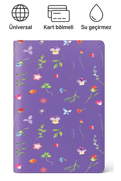 ADACASE Passport Cover Passport Holder Patterned Passport Container Waterproof Flora