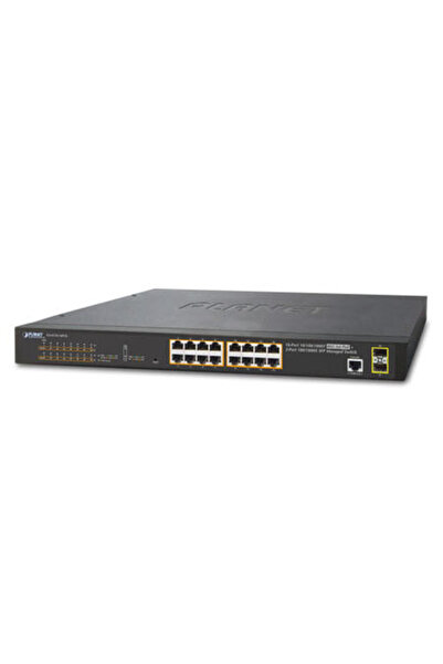 Planet Switch L2/L4 19" 16 Giga PoE at Ext Mode 2SFP 220W