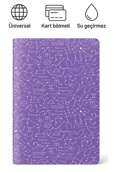 ADACASE Passport Cover Passport Holder Patterned Passport Container Waterproof Zodiac