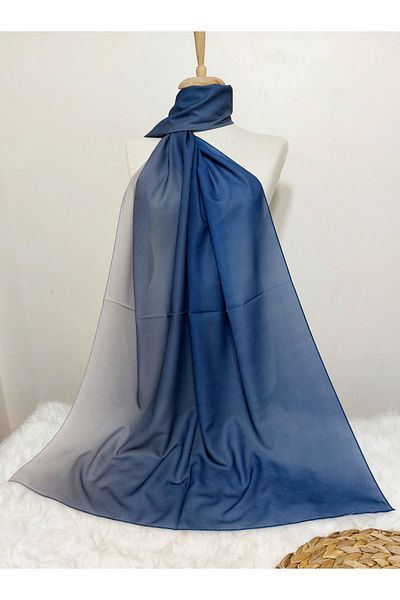 REMOMODA Chiffon Silky Shawl Gradient Model Wrinkle Free Non Slip Supple-Soft High Quality