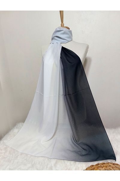 REMOMODA Chiffon Silky Shawl Gradient Model Wrinkle Free Non Slip Supple-Soft High Quality