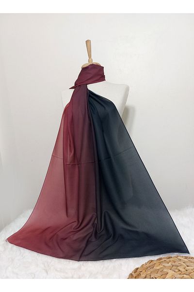 REMOMODA Chiffon Silky Shawl Gradient Model Wrinkle Free Non Slip Supple-Soft High Quality