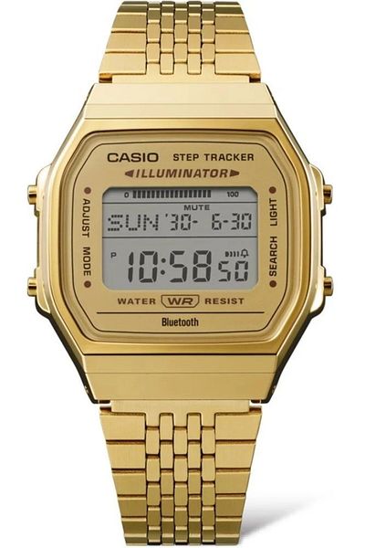 Casio ساعة رقمية عتيقة مع وصلة هاتف ذكي - ABL-100WEG-9ADF