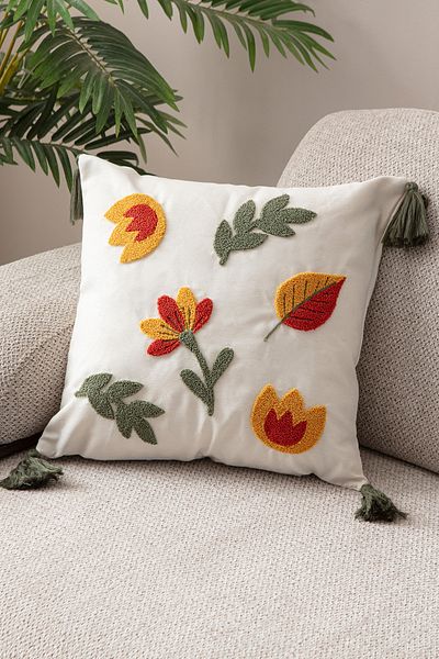 SWITA Husa de perna din in brodat Seria Comfort 43x43 cm