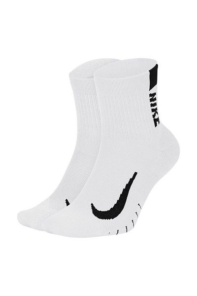 Nike U Nk Mltplier Ankle 2Pr Unisex White Socks - Sx7556-100