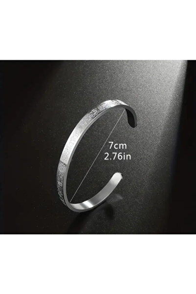 Nehir Ayetel Kürsi Bileklik Paslanmaz Çelik Ayarlanabilir Erkek/Kadın Bileklik