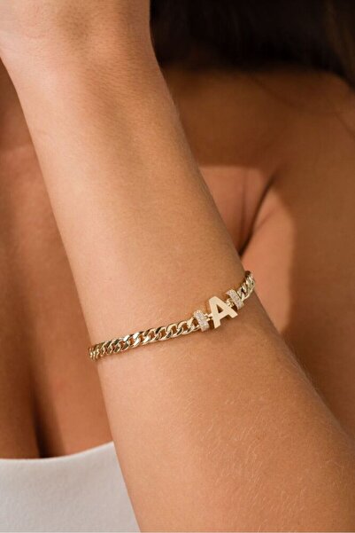 Sembol Gold Altın Harf Bileklik Gurmet (Tüm Harfler Mevcut)